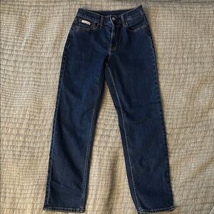 Calvin Klein Original Straight Dark Wash Straight Leg Jeans Size 24
